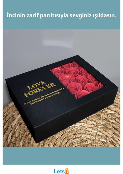 Romantik Gül ve Istiridye Inci Kolye Hediye Seti fiyatları