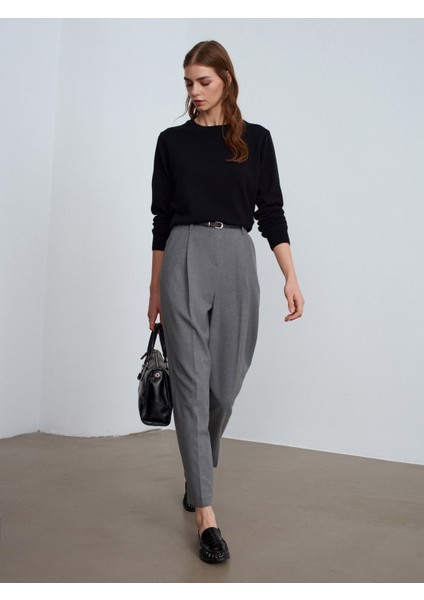 10847 %100 Kaşmir Bisiklet Yaka Kazak-Siyah indirimleri