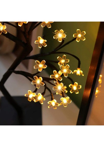 Dekoratif Bonzai Kiraz Çiçeği LED Ağaç 48 LED 50CM Cherry Blossom Tree Light Ayarlanabilir Dallar indirimleri