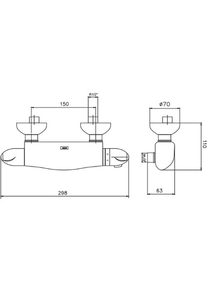 ECA Termostatik Duş Bataryası - 102102263- fiyatları
