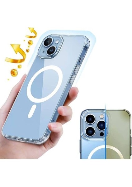 Psr Aksesuar Magsafe Uyumlu Şeffaf Kılıf - 15 | Sert Pc Embos Kılıf | Kablosuz Şarj Destekli | Darbe Koruyucu, Ultra Ince Tasarım modelleri