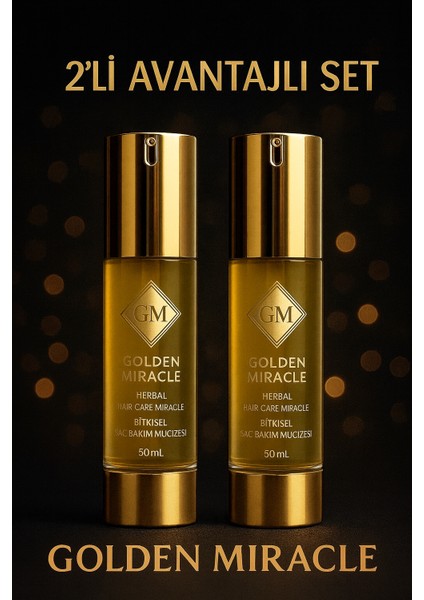 Say Bakım Yağı Avantajlı 2'li SetGOLDEN MIRACLE HERBAL HAIR CARE MIRACLEBİTKİSEL SAÇ BAKIM YAĞI – ONARICI – HACİM VEREN – PARLAKLIK DESTEKLİ fiyatları