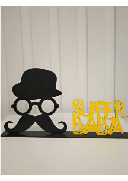 5'li Babalar Günü Temalı Şapka, Gözlük, Bıyık, Kendin Boya, Çocuk Etkinlik Hediye