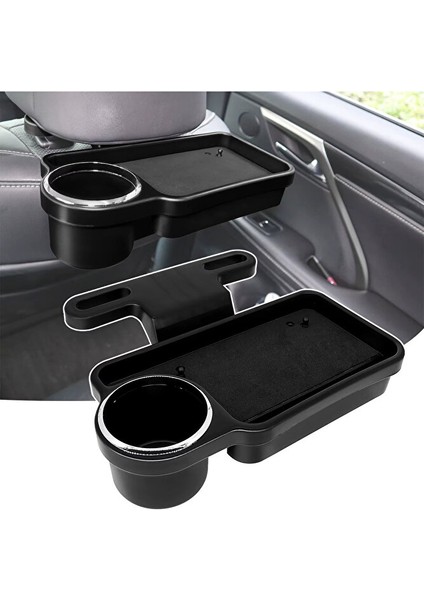 Oto Araç Arka Koltuk Arkası Bardaklık ve Katlanır Sehpa Düzenleyici Organizer