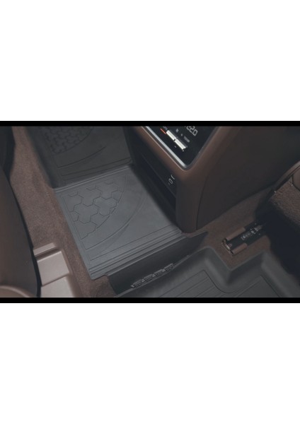 Porsche Cayenne 2018+ Lux Seri Sahler 4.5D Araca Özel Havuzlu Oto Paspas - Cayenne