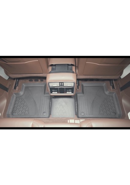 Porsche Cayenne 2018+ Lux Seri Sahler 4.5D Araca Özel Havuzlu Oto Paspas - Cayenne