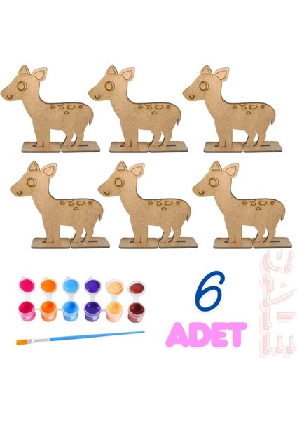 Minikler Için Ahşap Hayvan Boyama Seti, Eğlenceli ve Öğretici Renkli Aktivite fiyatları