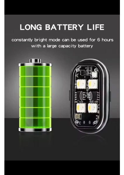 Kablosuz LED Flaşörlü Araba Dekor Atmosfer Lambası 8 Renkli Şarj Edilebilir LED Işıklar Çarpışma Önleyici LED Uyarı Lambası fiyatları