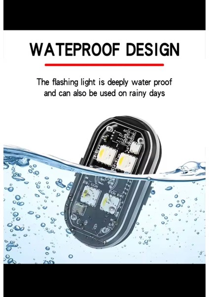 Kablosuz LED Flaşörlü Araba Dekor Atmosfer Lambası 8 Renkli Şarj Edilebilir LED Işıklar Çarpışma Önleyici LED Uyarı Lambası fırsatları