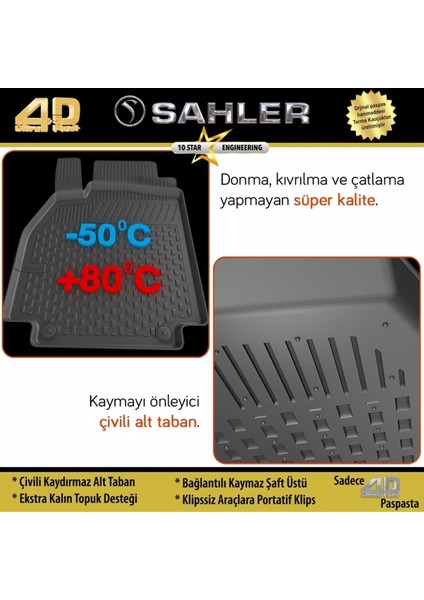 Ford Puma 2019+ Sahler 4,5d Paspas Siyah