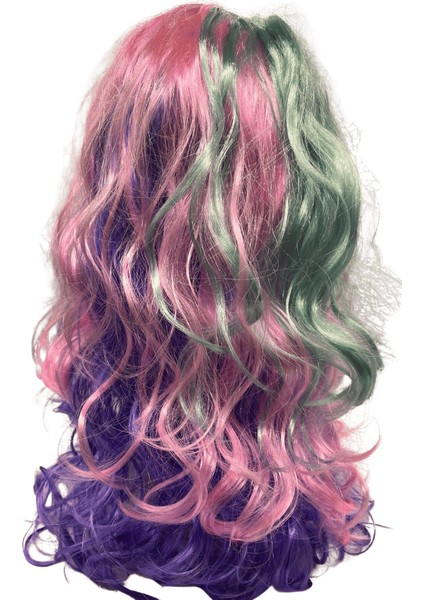 Peruk Saç Uzun Kahküllü 50 cm (Taç Dahil Değildir) Deniz Kızı Renkleri