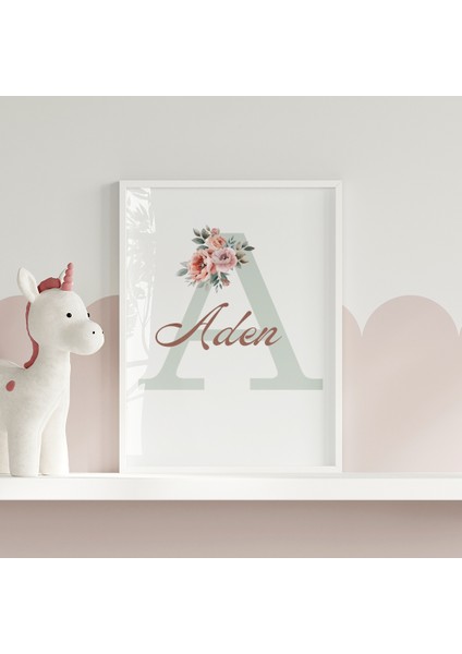 Ikiz Kız Bebek Çiçekli Isim Tablo Seti, Çocuk Odası Tablo, Bebek Odası Tablo modelleri