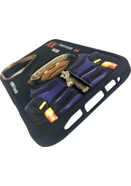 iPhone 16 3D Gerçek Nakış Işlemeli Kabartmalı Gözlük Fermuar Mont Gorilla Detaylı Cool Cute 2.0 Silikon Kılıf fiyatları