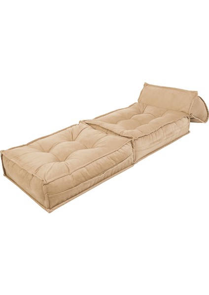 Mocca Tek Kişilik Katlanır Yatak Uzanma Koltuğu - Bej fırsatları
