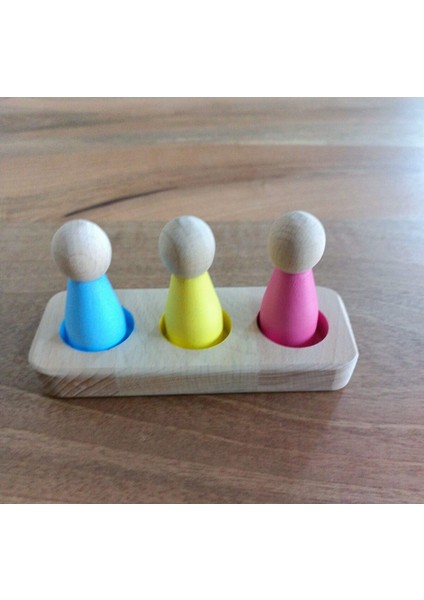 Mavi Montessori Peg Eşleştirme Seti 3'lü Öğrenme Oyunu modelleri