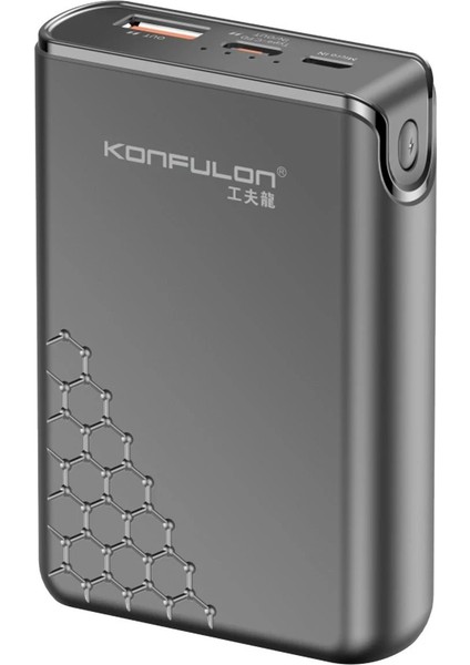 A6Q 22.5W USB 3.0 ve 20W Type-C Çıkışlı 10.000 Mah Pd - SIYAH-(5796)