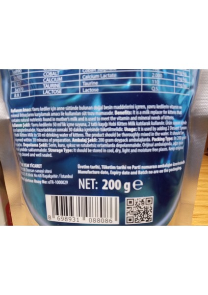 Kitten Milk Yavru Kediler Için Süt Tozu 200GR+100 ml Biberon fiyatları