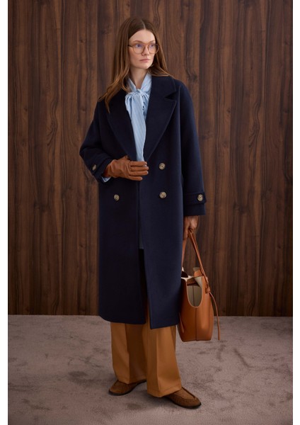 Kolu Apolet Detaylı Kaban Lacivert