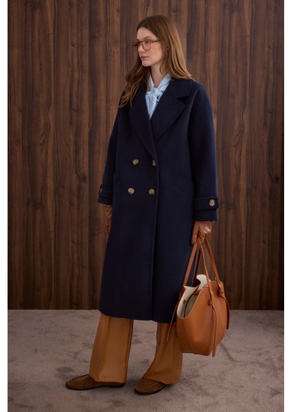 Kolu Apolet Detaylı Kaban Lacivert