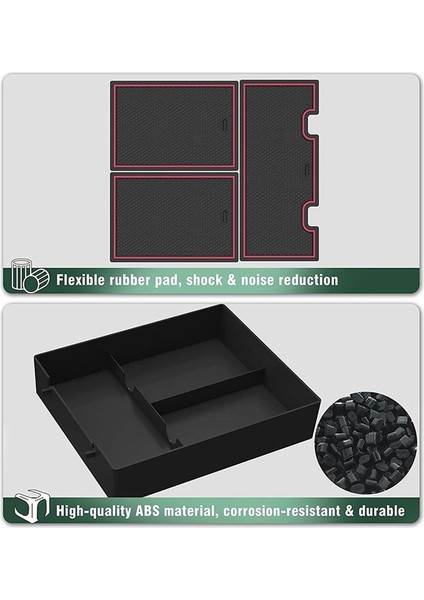 Rivian Için Merkez Konsol Organizatörü R1T R1S 2022 Kolçak Saklama Kutusu Ekleme Tepsisi Ikincil Iç Aksesuarlar Kırmızı (Yurt Dışından) modelleri