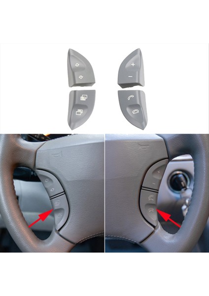 Araba Sol Sağ Direksiyon Simidi Düğmeleri Mercedes-Benz S-Serisi W220 1998-2005 cl W215 1999-2006 Gri (Yurt Dışından) fiyatları