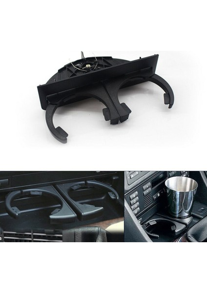 2x Siyah Arka Çift Içecek Kupası Tutucu For-Bmw 525I 528I 530I 540I 5 Serisi E39 Geri Çekilebilir 51168184520 (Yurt Dışından) fırsatları