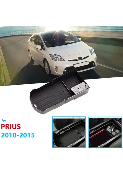 Toyota Prius Için Otomobil Organizatör Aksesuarları XW30 30 ZVW30 ZVW35 2010-2015 Kolçaklık Saklama Kutusu Duruşlu Tidying Coin Kutusu (Yurt Dışından) fiyatları