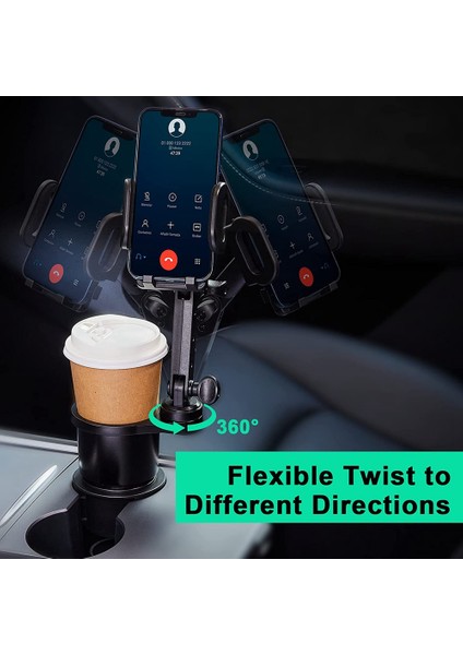 Kupa Tutucu Araba Için Genişletici 360 ° Rotasyon Kupa Tutucu Telefon Montajı Iphone/samsung Için Uyumlu Tüm Akıllı Telefonlar (Yurt Dışından) modelleri