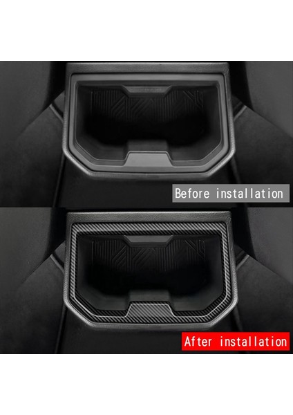 Araç Kolçak Kutusu Arka Su Bardağı Tutucu Çerçeve Kapak Toyota Tacoma 2024 Araç Aksesuarları Karbon Fiber (Yurt Dışından) indirimleri