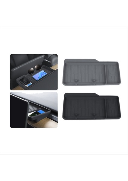 Tesla Model 3 Y Merkez Konsol Organizatörü Ekran Sac Sheap Box Box Pano Gizli Tepsi Iç Aksesuarları Gri (Yurt Dışından) fırsatları