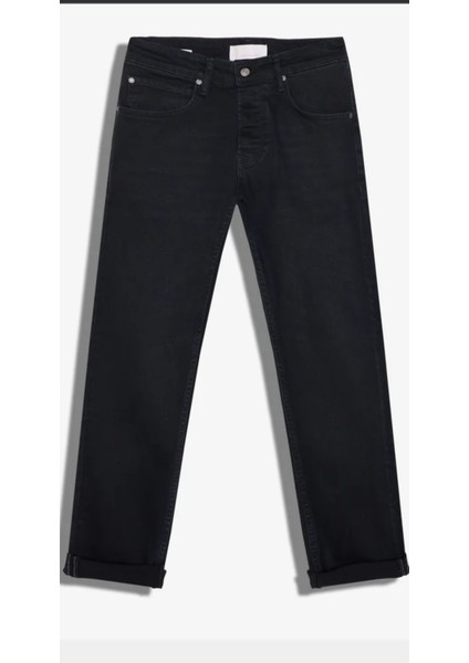 Erkek Normal Bel Fermuarlı Boru Paça Üst Kalite Jean Pantolon