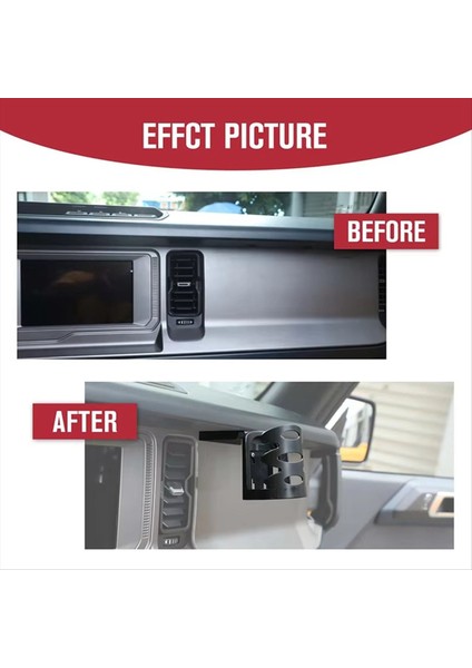 Ford Bronco 2021-2024 Iç Aksesuarlar Için Çok Fonksiyonlu Su Kupası Tutucu Telefon Standı Montaj Braketi (Yurt Dışından) modelleri