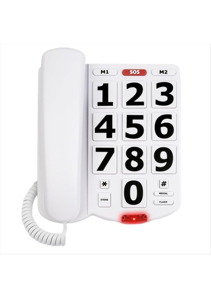 Yaşlı Yaşlılar Için Büyük Düğme Telefonu Evsel Hat Telefonu Görsel Işitme Engelli Için Telefon Için Bir Anahtar Telefon (Yurt Dışından) fiyatları