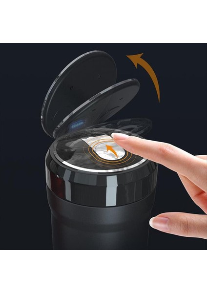 Araba Kül Tablası Taşınabilir Dumansız Silindir Fincan Tutucu Kül Tepsisi Kapak ve LED Işığı ile Dumansız Otomatik Kül Tepsisi (Yurt Dışından) indirimleri