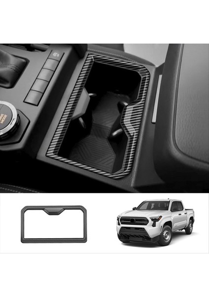 Araba Merkezi Konsol Su Kupası Tutucu Dekorasyon Çerçevesi Toyota Tacoma 2024 Araç Aksesuarları Karbon Fiber (Yurt Dışından) fırsatları
