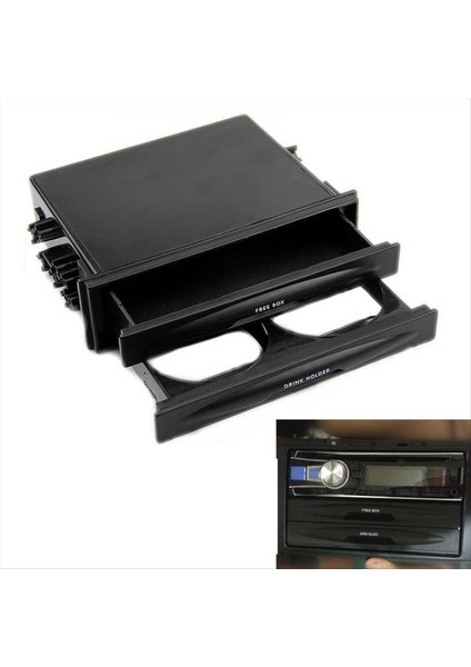 Evrensel Araba Içecek Montajları Tutucular Otomatik Araba Çift Din Radyo Cep Kiti Içecek Kupası Tutucu Saklama Kutusu Otomatik Sahibi (Yurt Dışından) fırsatları