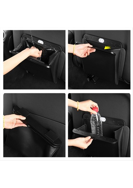 Tesla Model 3 Y 2024 Çöp Torbası Sızdırmaz Manyetik Çöp Kutusu Arka Koltuk Asma Çöp Kutusu LED Hafif Araba ile (Yurt Dışından) fiyatları