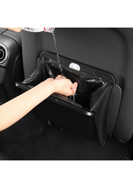 Tesla Model 3 Y 2024 Çöp Torbası Sızdırmaz Manyetik Çöp Kutusu Arka Koltuk Asma Çöp Kutusu LED Hafif Araba ile (Yurt Dışından) modelleri