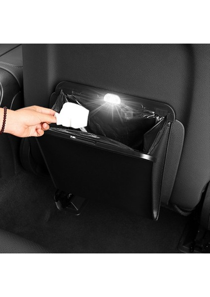 Tesla Model 3 Y 2024 Çöp Torbası Sızdırmaz Manyetik Çöp Kutusu Arka Koltuk Asma Çöp Kutusu LED Hafif Araba ile (Yurt Dışından) indirimleri