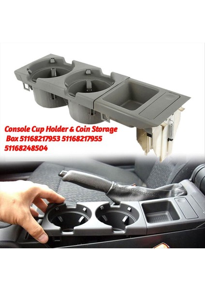 Araba Merkezi Konsol Su Kupası Tutucu ve Para Depolama Kutusu 51168217953 Bmw E46 3 Serisi 99-06 51168217955 51168248504 B (Yurt Dışından) fiyatları