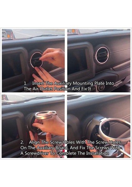 Jeep Wrangler Için Jk 2007-2017 Jl Jt Gladiator 2018-2023 Hava Outlet Havalandırma Kupası Tutucu Katlanabilir Su Kupası Montajı B (Yurt Dışından) fırsatları