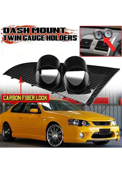 52MM Araç Karbon Fiber Gösterge Pod Dash Mount Montaj Ford Falcon Ba Bf 02-11 (Yurt Dışından) fiyatları