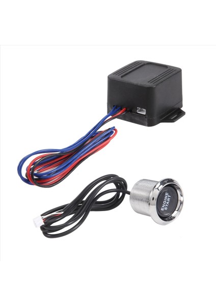 Araç Motoru Için Evrensel Push Düğmesi Anahtarı Ateşleme Başlangıç Kiti Mavi LED Araç Kontrol Eangine Işığı (Yurt Dışından) modelleri