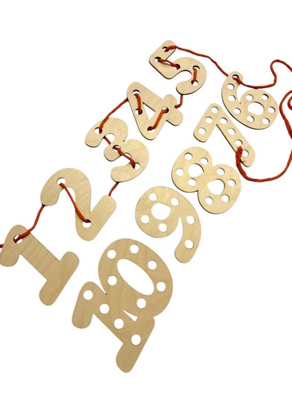 Sayılar Ip Geçirme Oyunu, Sayma Oyunu, Montessori Sayı Öğrenme, 1'den 10'a Kadar fiyatları