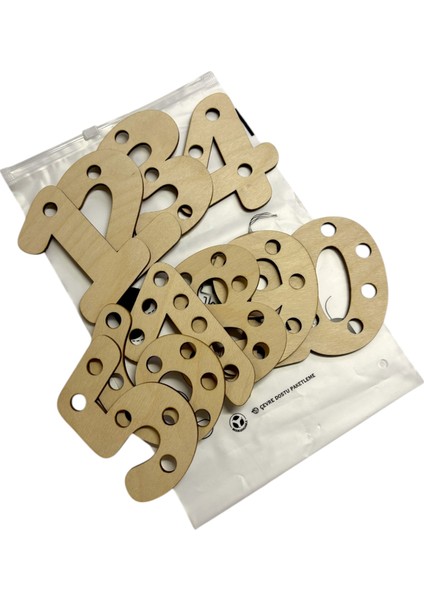 Sayılar Ip Geçirme Oyunu, Sayma Oyunu, Montessori Sayı Öğrenme, 1'den 10'a Kadar modelleri