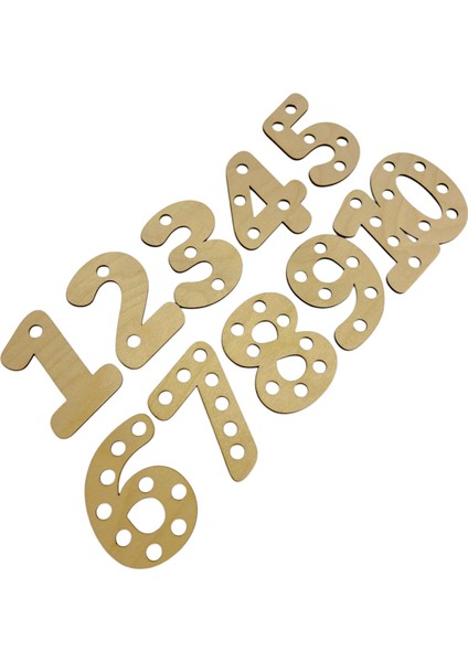 Sayılar Ip Geçirme Oyunu, Sayma Oyunu, Montessori Sayı Öğrenme, 1'den 10'a Kadar fırsatları