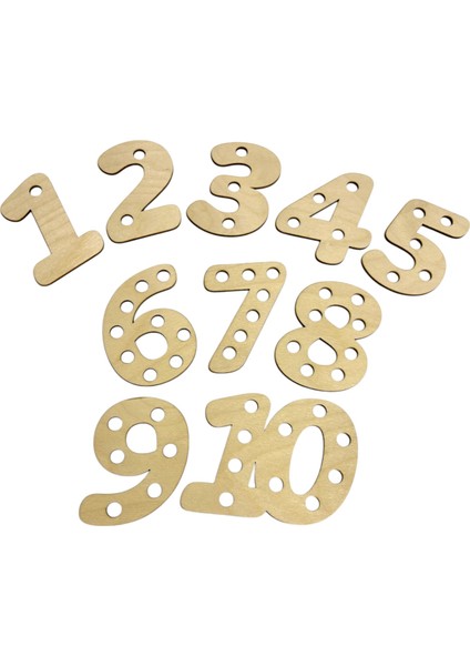 Sayılar Ip Geçirme Oyunu, Sayma Oyunu, Montessori Sayı Öğrenme, 1'den 10'a Kadar indirimleri