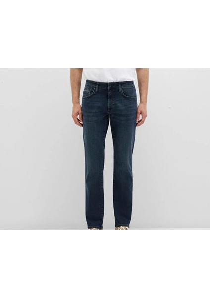 Erkek Normal Bel Fermuarlı Boru Paça Üst Kalite Jean Pantolon fırsatları