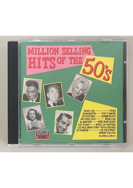 Million Selling Hits Of The 50's CD (Orijnal 1989 Dönem Baskı Cd)