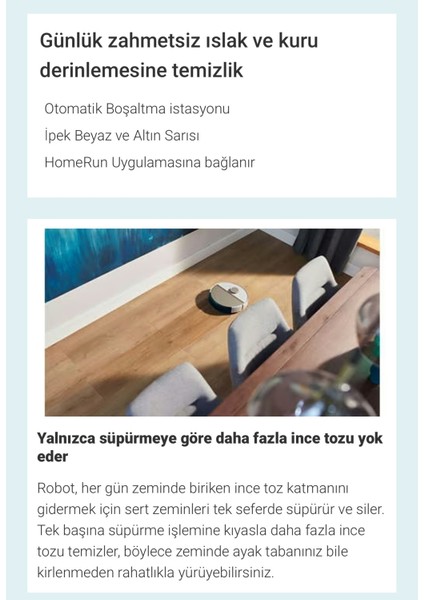 7000 Serisi Aqua Titreşimli Mop ve Haritalamalı Beyaz Robot Süpürge - Türkçe Uygulama ve 30 Gün Hazne Boşaltmayan Istasyon + Tiftik Cihazı